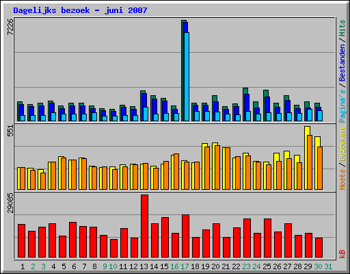 Dagelijks bezoek - juni 2007